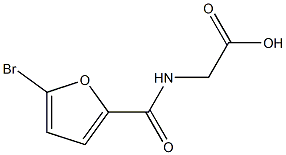 2-[(5-bromofuran-2-yl)formamido]acetic acid 结构式