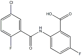 2-[(5-chloro-2-fluorobenzene)amido]-5-fluorobenzoic acid 结构式