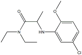 2-[(5-chloro-2-methoxyphenyl)amino]-N,N-diethylpropanamide 结构式