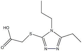 2-[(5-ethyl-4-propyl-4H-1,2,4-triazol-3-yl)sulfanyl]acetic acid 结构式