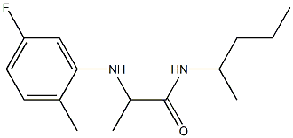 2-[(5-fluoro-2-methylphenyl)amino]-N-(pentan-2-yl)propanamide 结构式