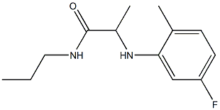 2-[(5-fluoro-2-methylphenyl)amino]-N-propylpropanamide 结构式