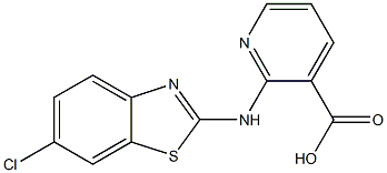 2-[(6-chloro-1,3-benzothiazol-2-yl)amino]pyridine-3-carboxylic acid 结构式