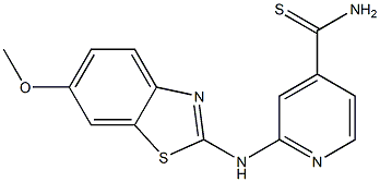 2-[(6-methoxy-1,3-benzothiazol-2-yl)amino]pyridine-4-carbothioamide 结构式