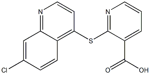 2-[(7-chloroquinolin-4-yl)sulfanyl]pyridine-3-carboxylic acid 结构式