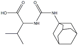 2-[(adamantan-1-ylcarbamoyl)amino]-3-methylbutanoic acid 结构式