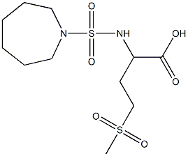 2-[(azepane-1-sulfonyl)amino]-4-methanesulfonylbutanoic acid 结构式