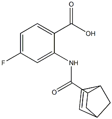 2-[(bicyclo[2.2.1]hept-5-en-2-ylcarbonyl)amino]-4-fluorobenzoic acid 结构式