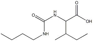 2-[(butylcarbamoyl)amino]-3-methylpentanoic acid 结构式