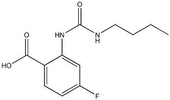 2-[(butylcarbamoyl)amino]-4-fluorobenzoic acid 结构式