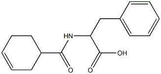 2-[(cyclohex-3-en-1-ylcarbonyl)amino]-3-phenylpropanoic acid 结构式