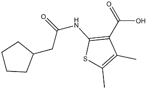 2-[(cyclopentylacetyl)amino]-4,5-dimethylthiophene-3-carboxylic acid 结构式