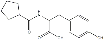 2-[(cyclopentylcarbonyl)amino]-3-(4-hydroxyphenyl)propanoic acid 结构式