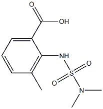 2-[(dimethylsulfamoyl)amino]-3-methylbenzoic acid 结构式