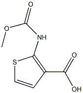 2-[(methoxycarbonyl)amino]thiophene-3-carboxylic acid 结构式