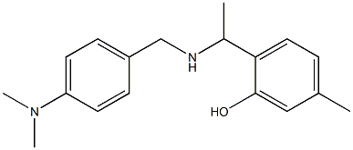 2-[1-({[4-(dimethylamino)phenyl]methyl}amino)ethyl]-5-methylphenol 结构式