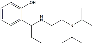 2-[1-({2-[bis(propan-2-yl)amino]ethyl}amino)propyl]phenol 结构式