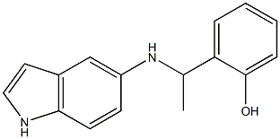 2-[1-(1H-indol-5-ylamino)ethyl]phenol 结构式