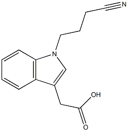 2-[1-(3-cyanopropyl)-1H-indol-3-yl]acetic acid 结构式