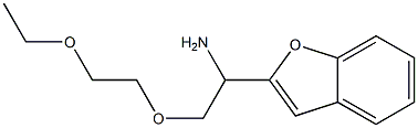 2-[1-amino-2-(2-ethoxyethoxy)ethyl]-1-benzofuran 结构式