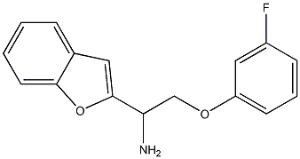 2-[1-amino-2-(3-fluorophenoxy)ethyl]-1-benzofuran 结构式