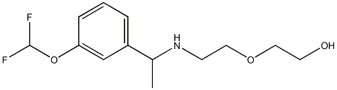 2-[2-({1-[3-(difluoromethoxy)phenyl]ethyl}amino)ethoxy]ethan-1-ol 结构式