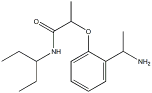 2-[2-(1-aminoethyl)phenoxy]-N-(pentan-3-yl)propanamide 结构式