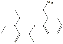2-[2-(1-aminoethyl)phenoxy]-N,N-diethylpropanamide 结构式