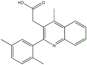 2-[2-(2,5-dimethylphenyl)-4-methylquinolin-3-yl]acetic acid 结构式