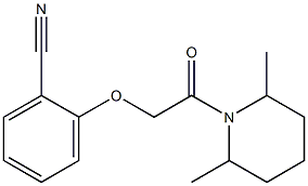 2-[2-(2,6-dimethylpiperidin-1-yl)-2-oxoethoxy]benzonitrile 结构式