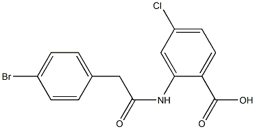 2-[2-(4-bromophenyl)acetamido]-4-chlorobenzoic acid 结构式