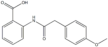 2-[2-(4-methoxyphenyl)acetamido]benzoic acid 结构式