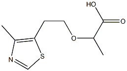 2-[2-(4-methyl-1,3-thiazol-5-yl)ethoxy]propanoic acid 结构式