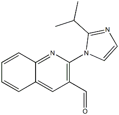 2-[2-(propan-2-yl)-1H-imidazol-1-yl]quinoline-3-carbaldehyde 结构式