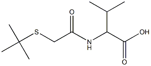 2-[2-(tert-butylsulfanyl)acetamido]-3-methylbutanoic acid 结构式