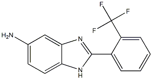 2-[2-(trifluoromethyl)phenyl]-1H-1,3-benzodiazol-5-amine 结构式