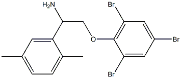 2-[2-amino-2-(2,5-dimethylphenyl)ethoxy]-1,3,5-tribromobenzene 结构式