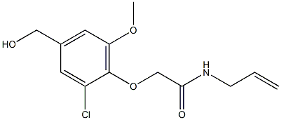 2-[2-chloro-4-(hydroxymethyl)-6-methoxyphenoxy]-N-(prop-2-en-1-yl)acetamide 结构式