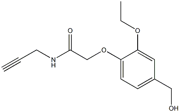 2-[2-ethoxy-4-(hydroxymethyl)phenoxy]-N-(prop-2-yn-1-yl)acetamide 结构式