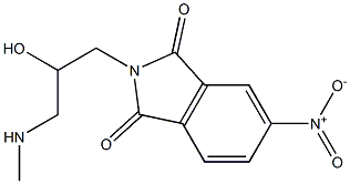 2-[2-hydroxy-3-(methylamino)propyl]-5-nitro-2,3-dihydro-1H-isoindole-1,3-dione 结构式