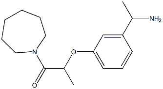 2-[3-(1-aminoethyl)phenoxy]-1-(azepan-1-yl)propan-1-one 结构式