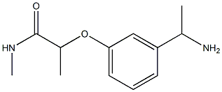 2-[3-(1-aminoethyl)phenoxy]-N-methylpropanamide 结构式