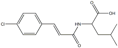 2-[3-(4-chlorophenyl)prop-2-enamido]-4-methylpentanoic acid 结构式