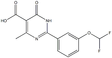 2-[3-(difluoromethoxy)phenyl]-4-methyl-6-oxo-1,6-dihydropyrimidine-5-carboxylic acid 结构式