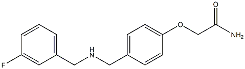 2-[4-({[(3-fluorophenyl)methyl]amino}methyl)phenoxy]acetamide 结构式