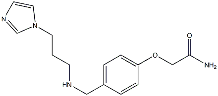 2-[4-({[3-(1H-imidazol-1-yl)propyl]amino}methyl)phenoxy]acetamide 结构式