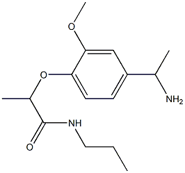 2-[4-(1-aminoethyl)-2-methoxyphenoxy]-N-propylpropanamide 结构式