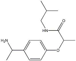 2-[4-(1-aminoethyl)phenoxy]-N-(2-methylpropyl)propanamide 结构式