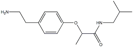 2-[4-(2-aminoethyl)phenoxy]-N-(2-methylpropyl)propanamide 结构式