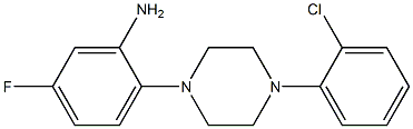 2-[4-(2-chlorophenyl)piperazin-1-yl]-5-fluoroaniline 结构式